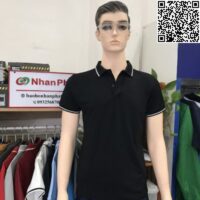 Áo thun cá sấu poly màu đen NPU-AT10020474