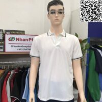 Áo thun cá sấu poly màu trắng NPU-AT10020472