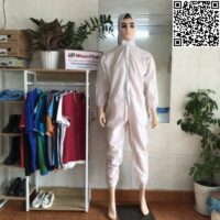 Quần áo phòng sạch chống tĩnh điện liền thân có nón NPU-PS10020528